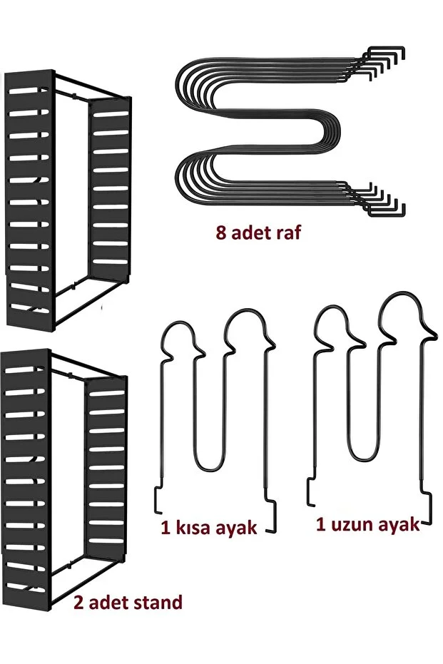Tencere Ve Tava Düzenleyici Dolap Içi-dışı 10 Katlı Yükseklik Ayarlanabilir Raf 6 Farklı Kullanım